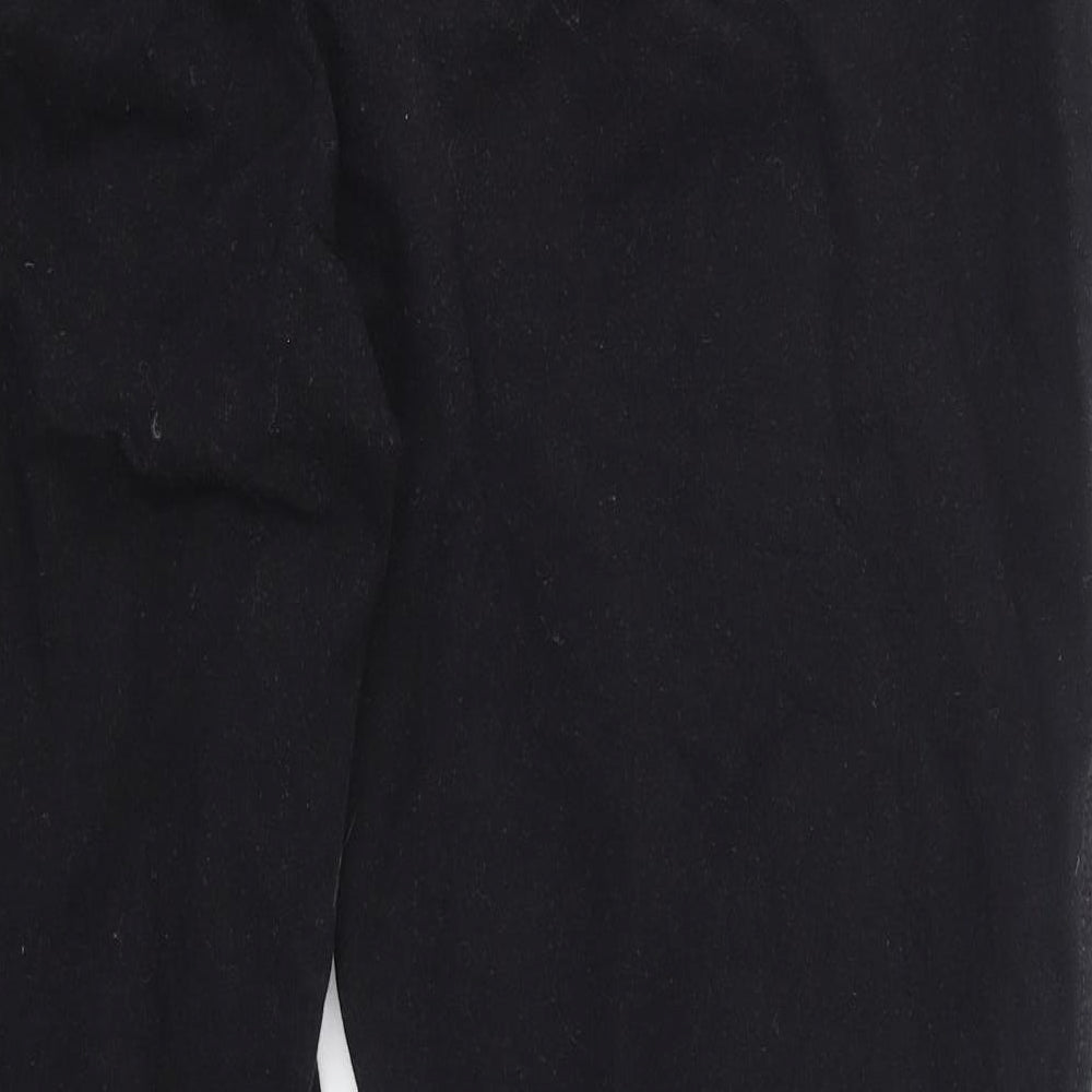 Dream Jeans Womens Black Cotton Straight Jeans Size L Regular Zip - Short Leg