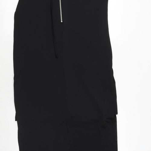 Clockhouse Womens Black Polyester Tank Dress Size L Round Neck Zip - New Wave