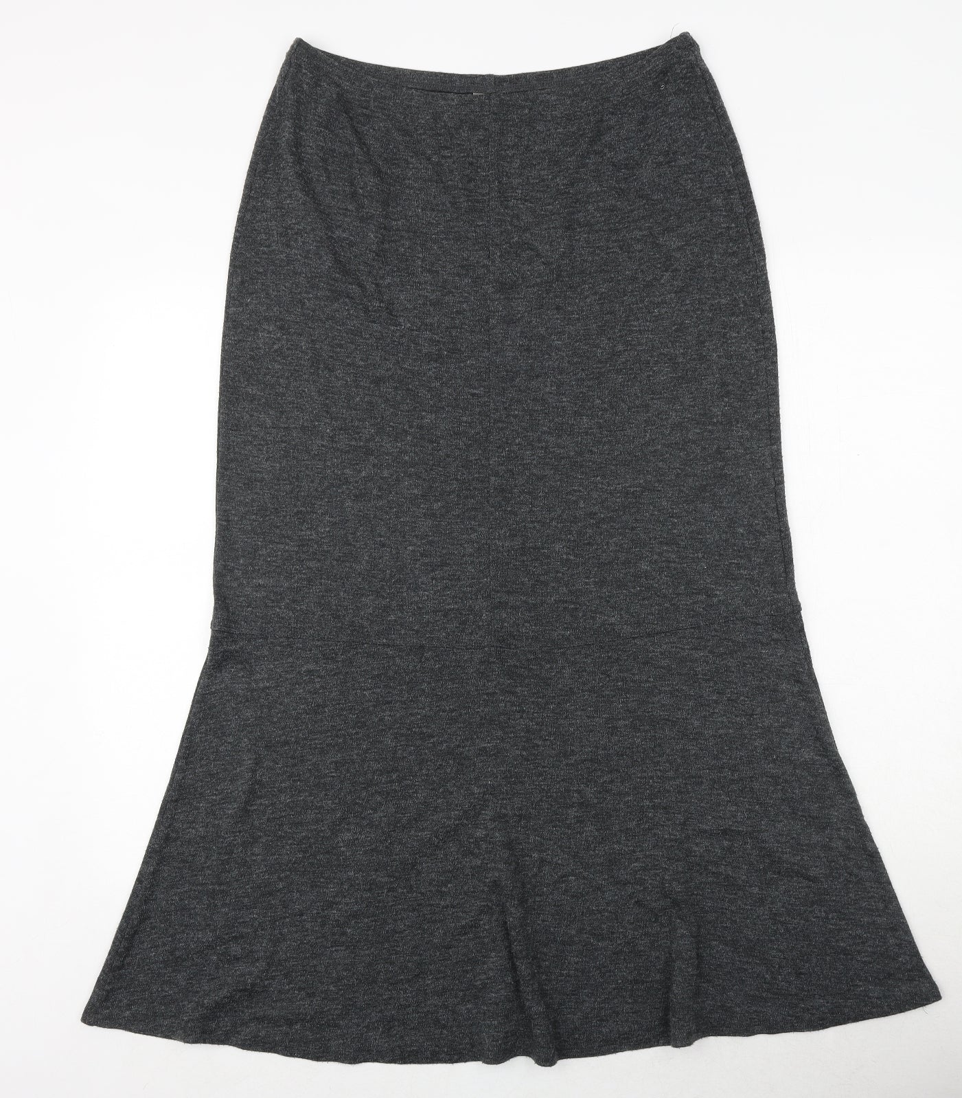 Woolworths Womens Grey Cotton Swing Skirt Size 14
