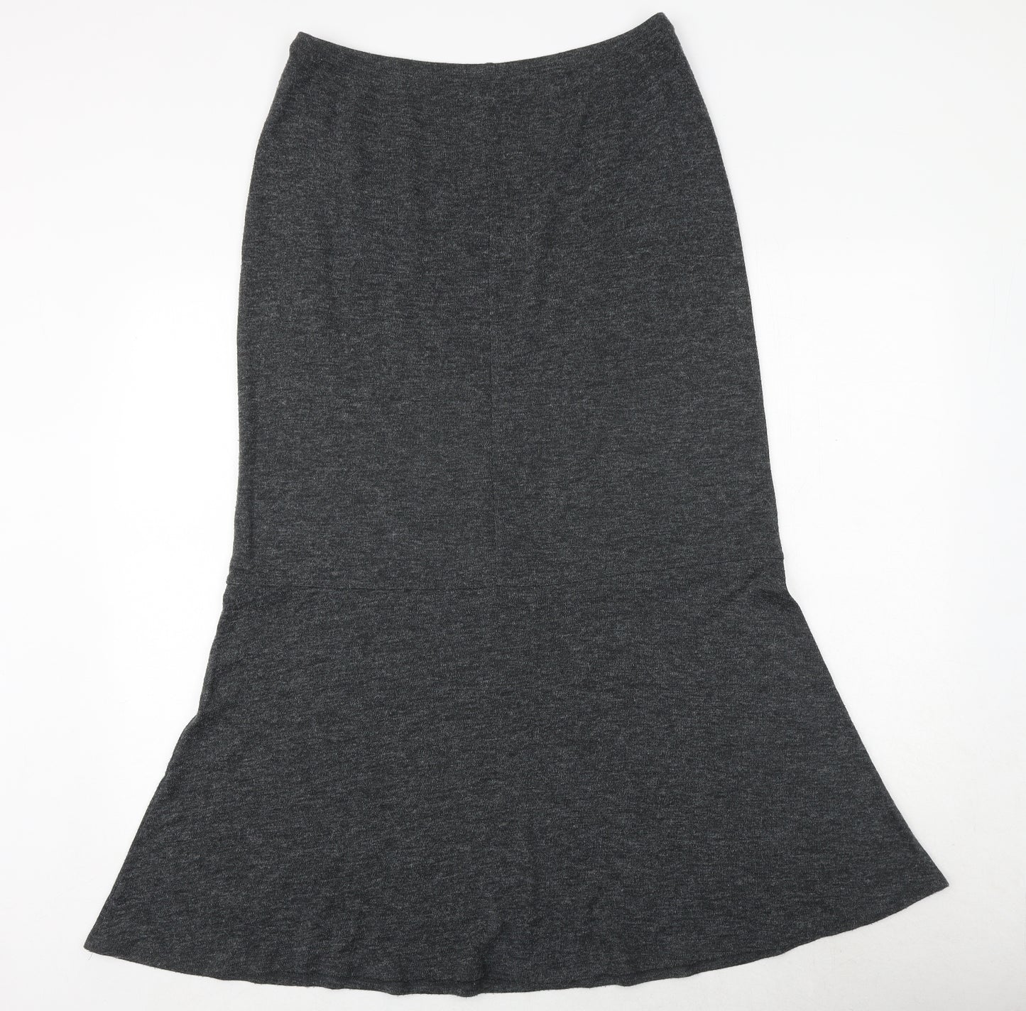 Woolworths Womens Grey Cotton Swing Skirt Size 14