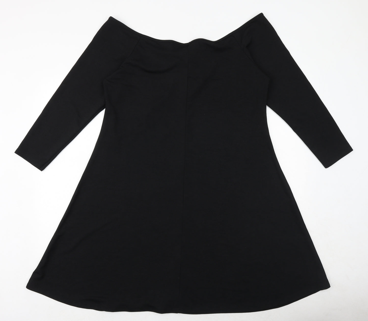 Pink Clove Womens Black Polyester A-Line Size 20 Off the Shoulder Tie
