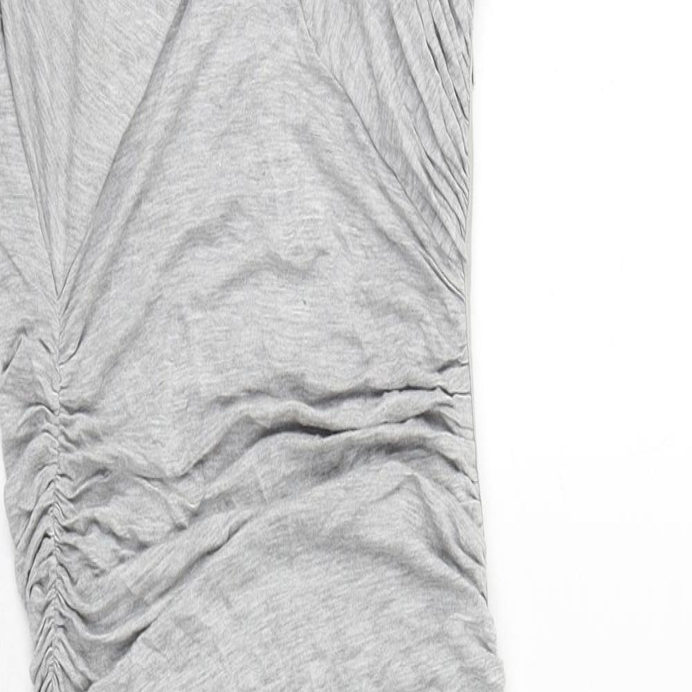 Karen Millen Womens Grey Polyester Shift Size 10 Round Neck Zip