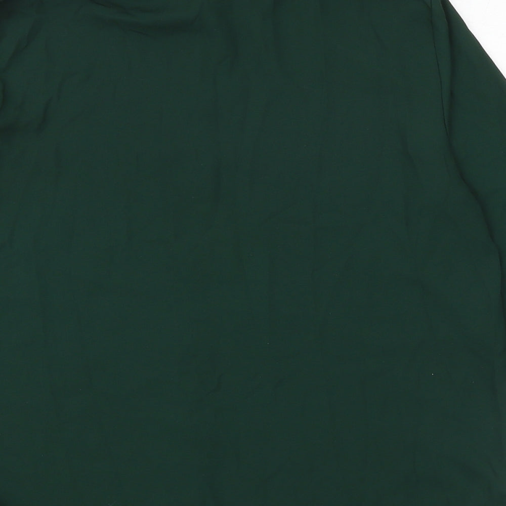 Dorothy Perkins Womens Green Polyester Basic Button-Up Size 12 Collared