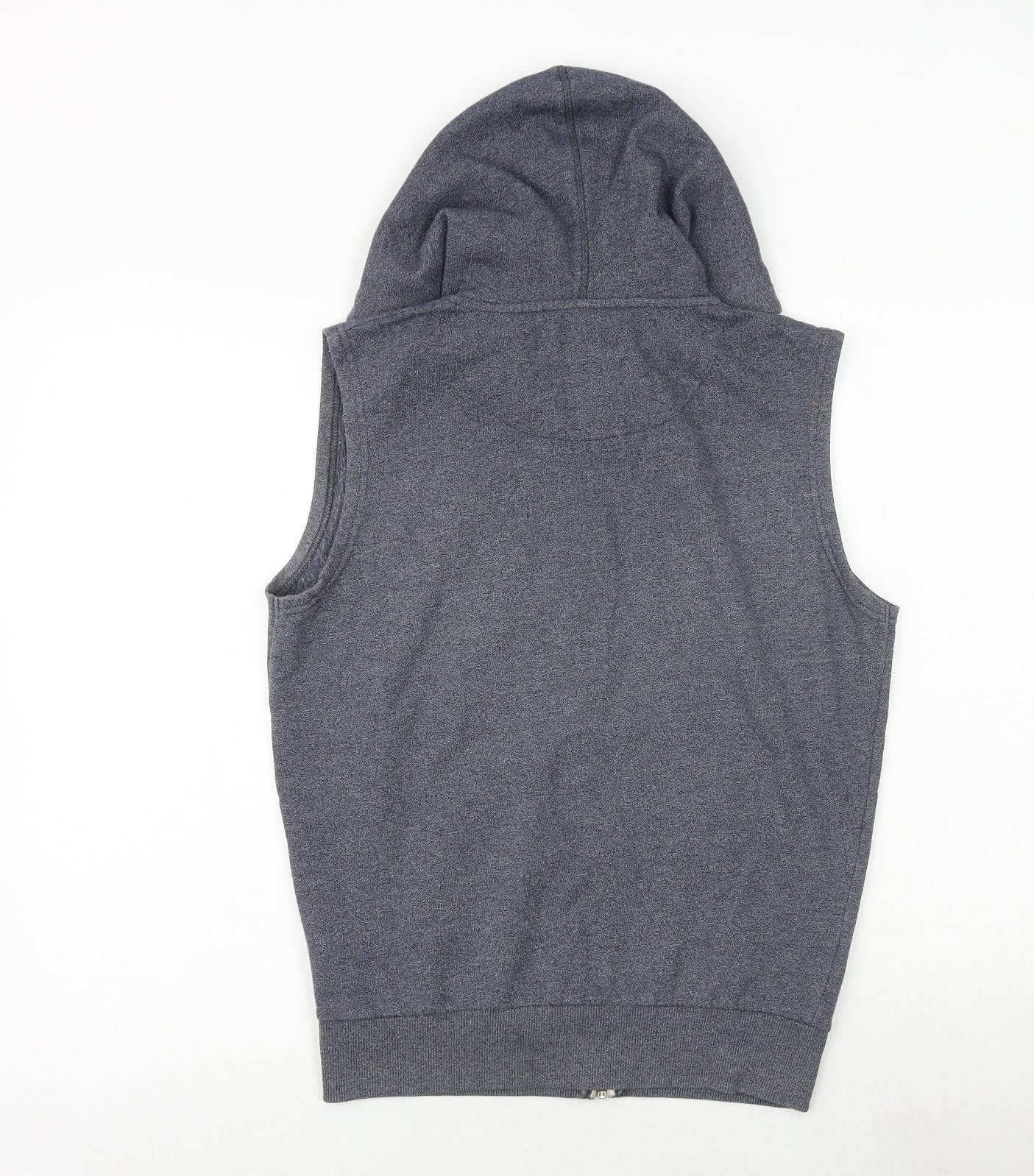 Brookhaven Mens Blue Cotton Full Zip Hoodie Size M