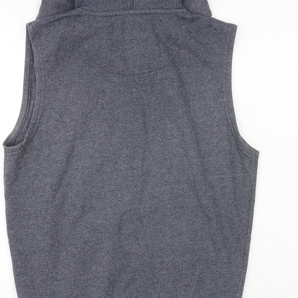 Brookhaven Mens Blue Cotton Full Zip Hoodie Size M
