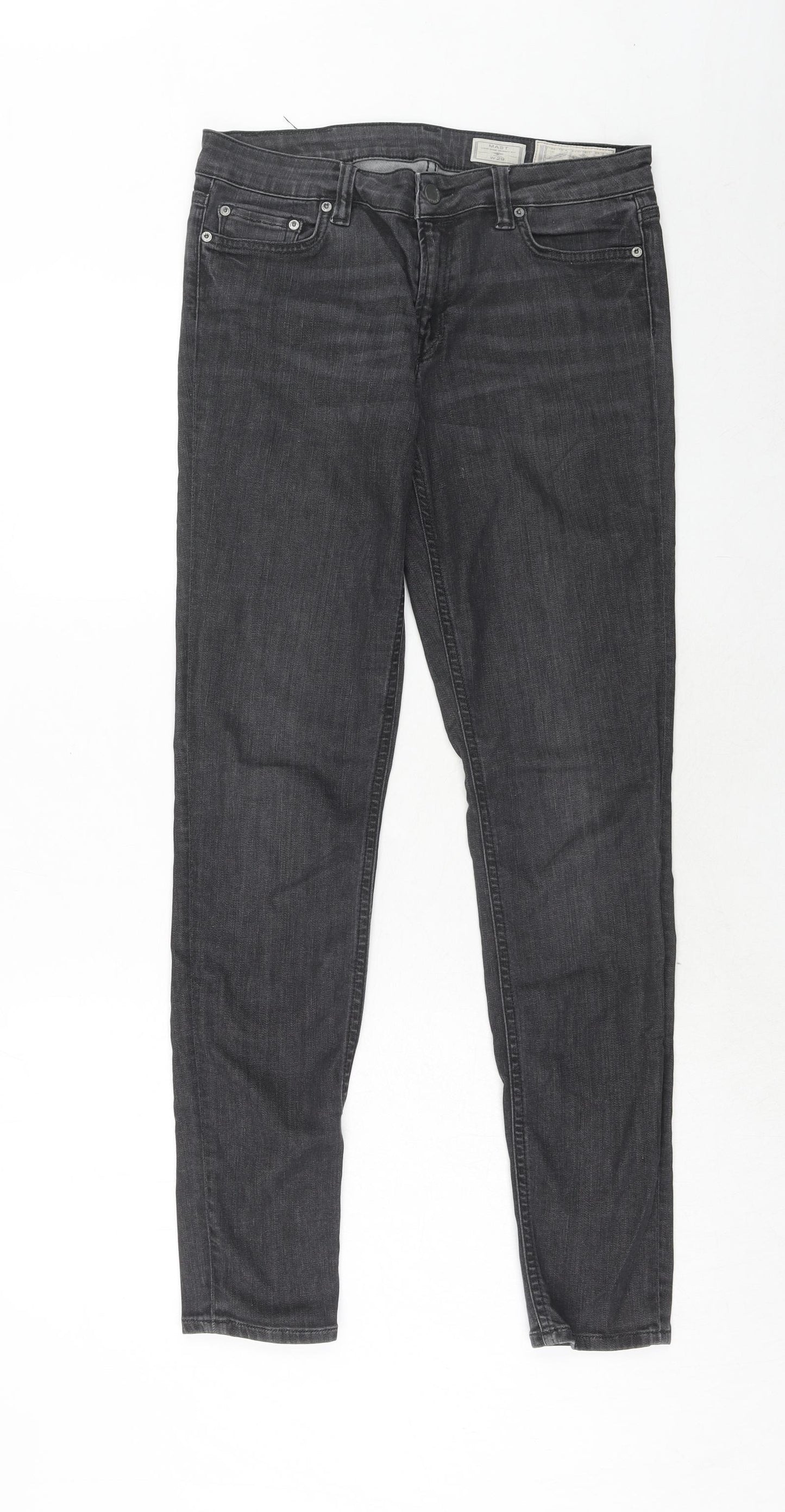 AllSaints Mens Grey Cotton Skinny Jeans Size 29 in Regular Zip