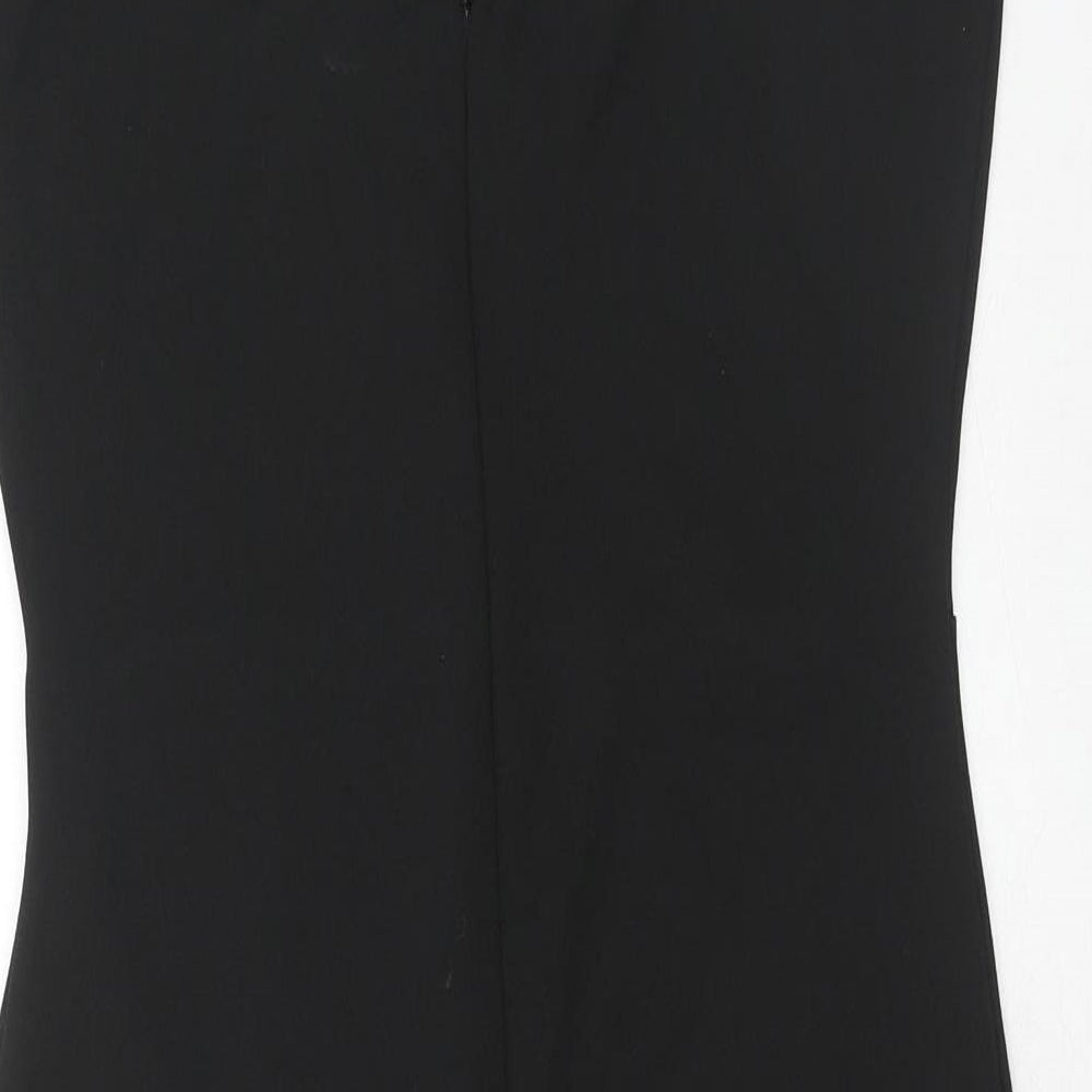 Missguided Womens Black Polyester A-Line Size 10 Square Neck Pullover