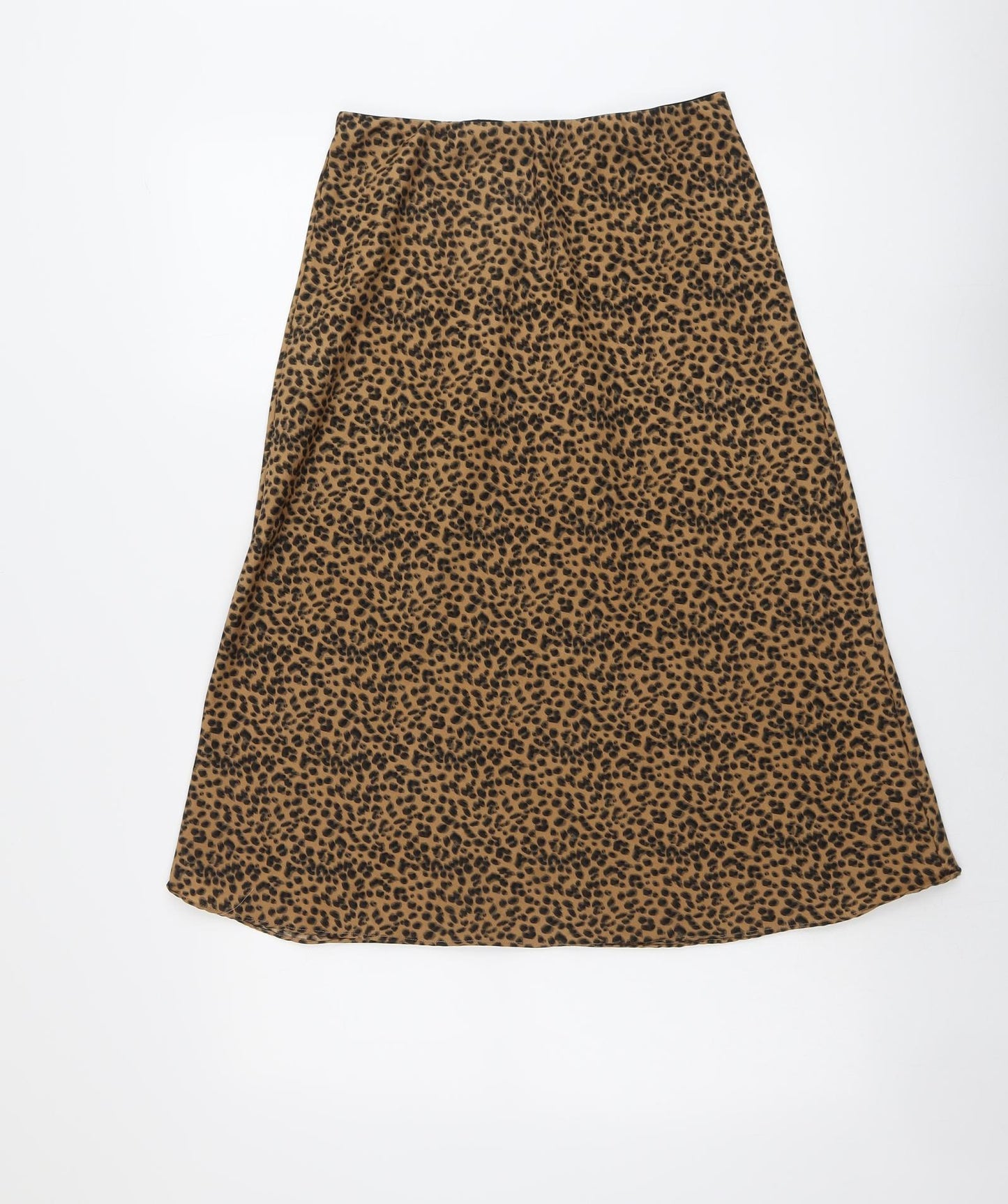 Nasty Gal Womens Brown Animal Print Polyester Peasant Skirt Size 10 - Leopard Pattern