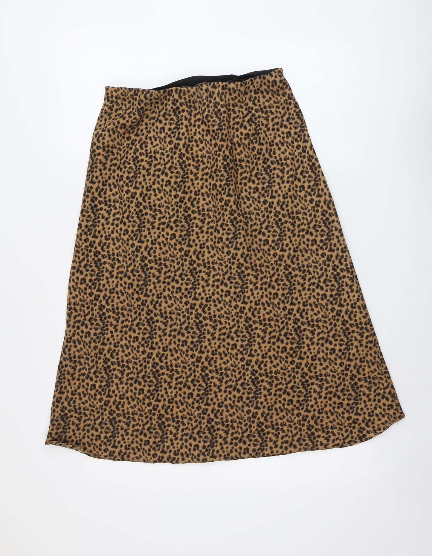 Nasty Gal Womens Brown Animal Print Polyester Peasant Skirt Size 10 - Leopard Pattern