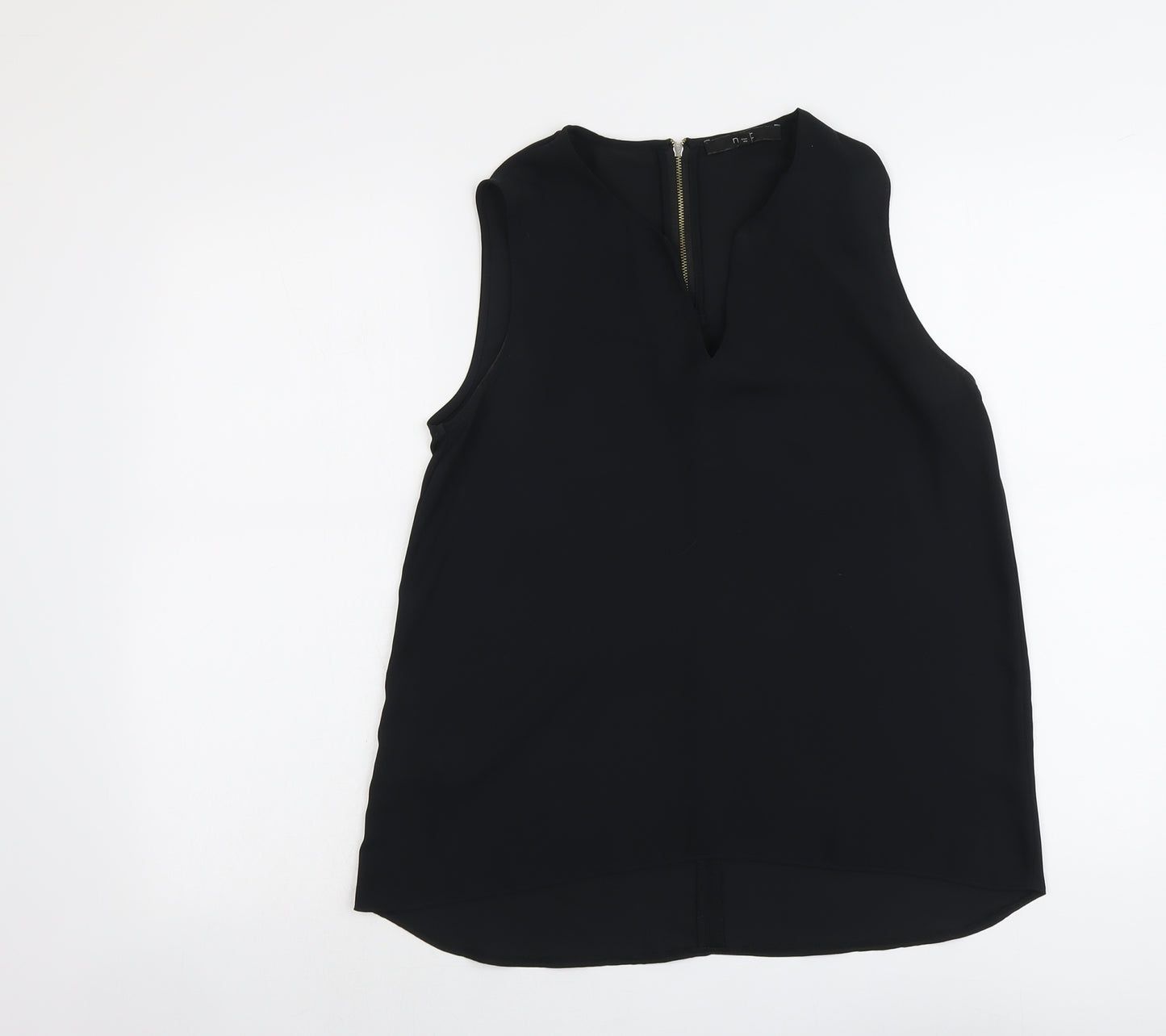 NEXT Womens Black Polyester Basic Tank Size 12 Round Neck