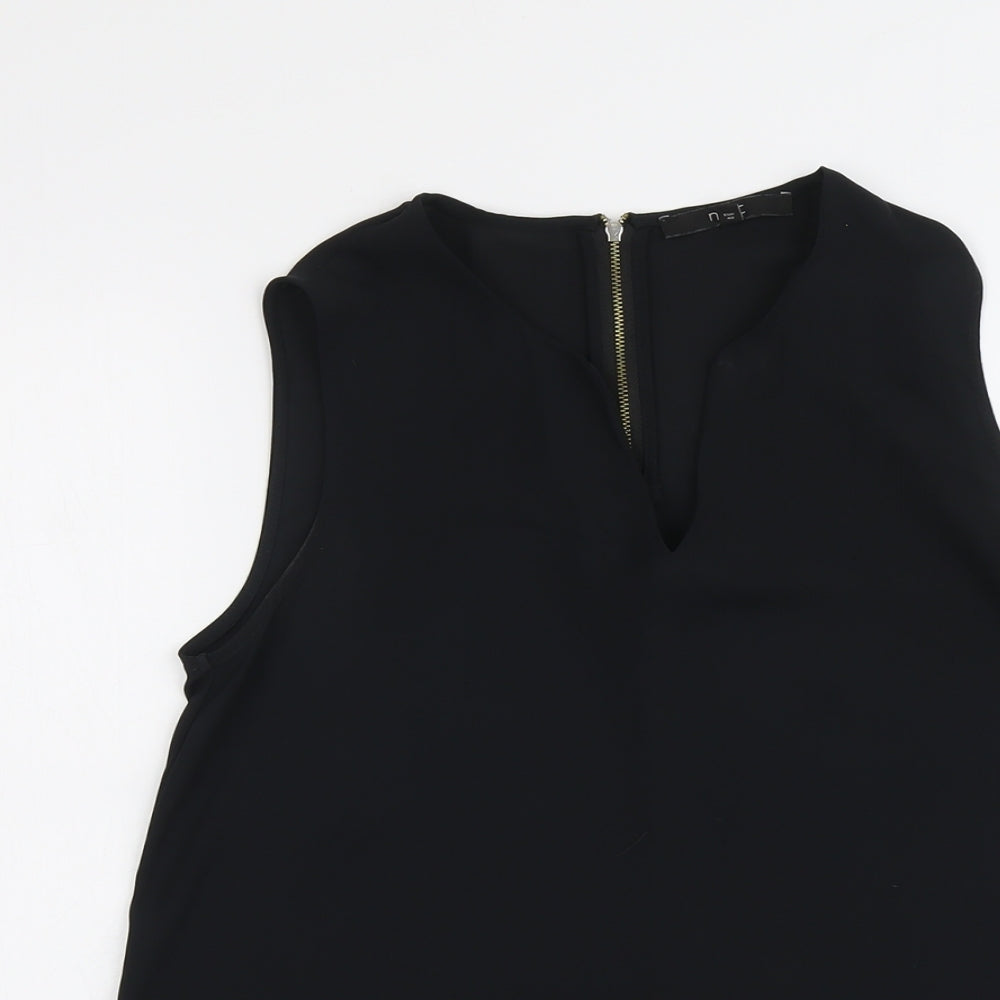 NEXT Womens Black Polyester Basic Tank Size 12 Round Neck