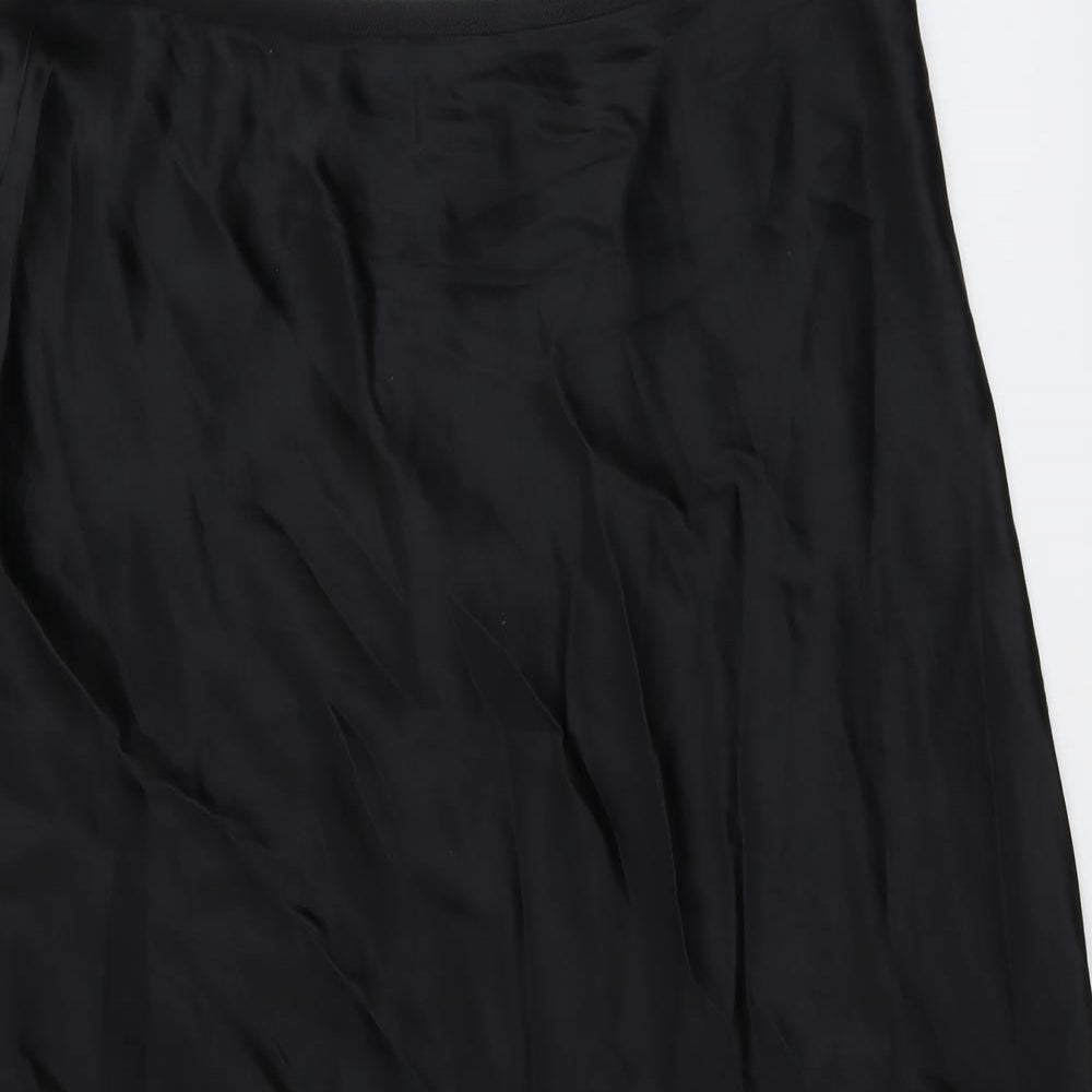 Marks and Spencer Womens Black Acetate Swing Skirt Size 18