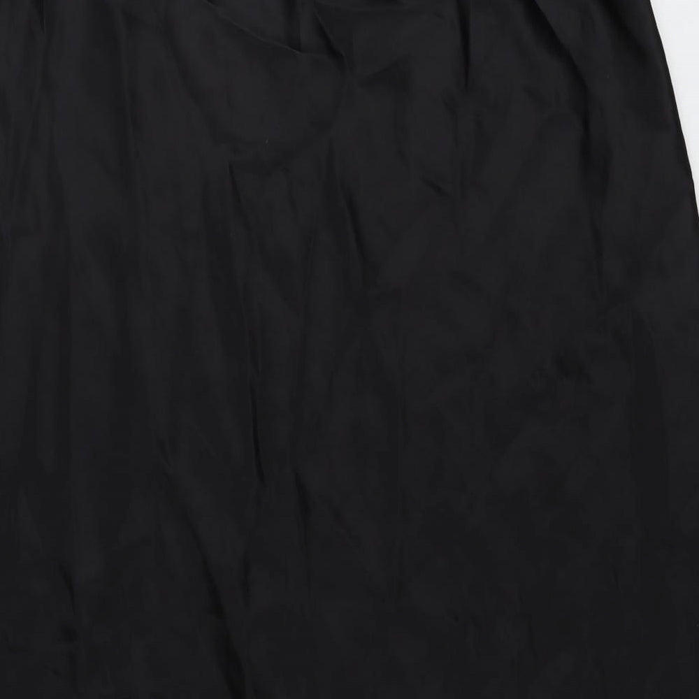 Marks and Spencer Womens Black Acetate Swing Skirt Size 18