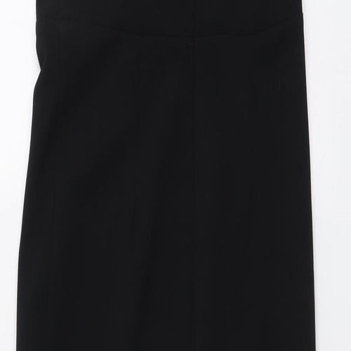 ASOS Womens Black Polyester A-Line Size 6 Off the Shoulder Zip