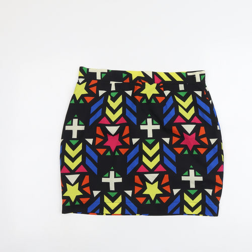 Rukky Simone Womens Multicoloured Geometric Polyester Bandage Set Size L Zip