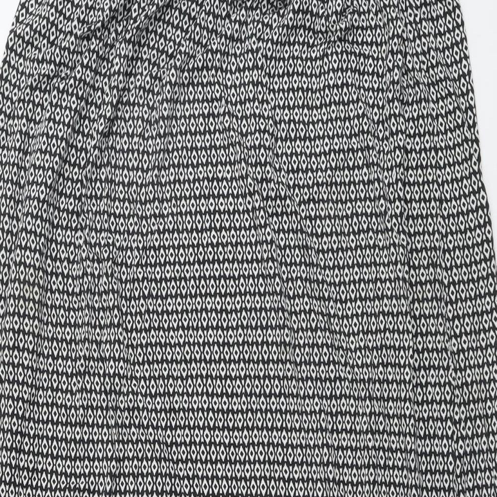 Monsoon Womens Multicoloured Geometric Viscose Peasant Skirt Size L