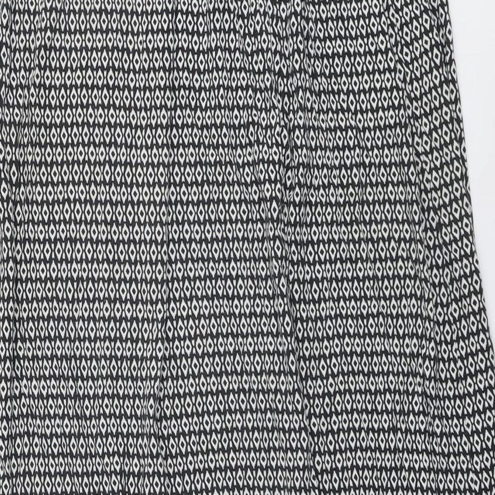 Monsoon Womens Multicoloured Geometric Viscose Peasant Skirt Size L
