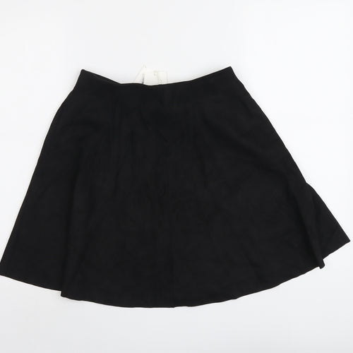 VILA Womens Black Polyester Swing Skirt Size S