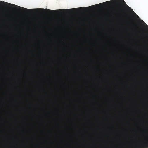 VILA Womens Black Polyester Swing Skirt Size S