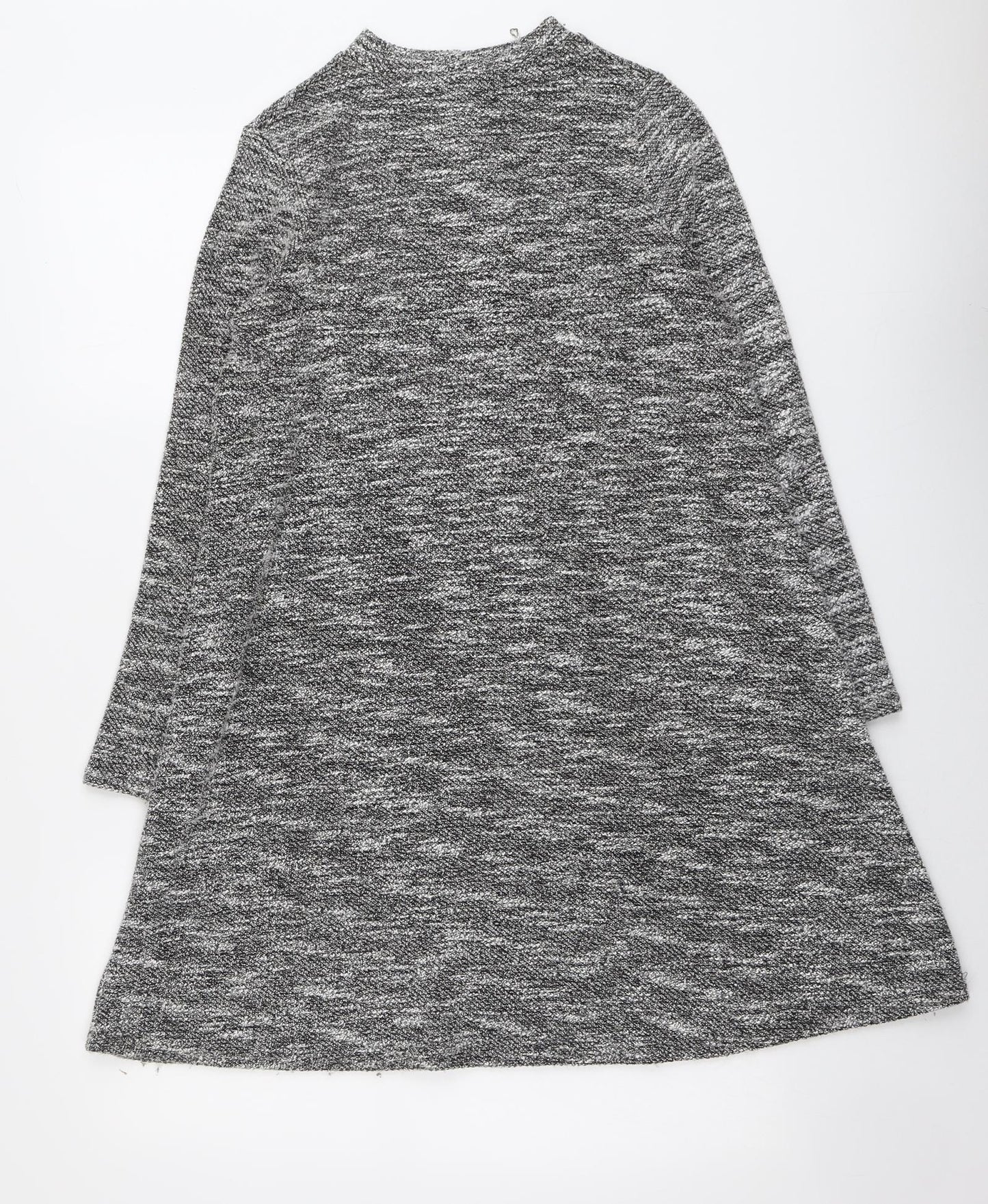 River Island Womens Grey Polyester Jumper Dress Size 8 Round Neck Pullover