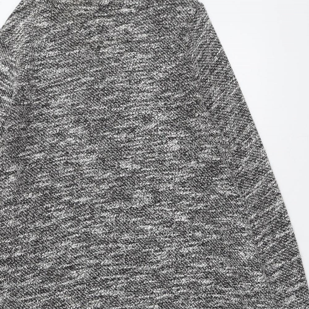 River Island Womens Grey Polyester Jumper Dress Size 8 Round Neck Pullover