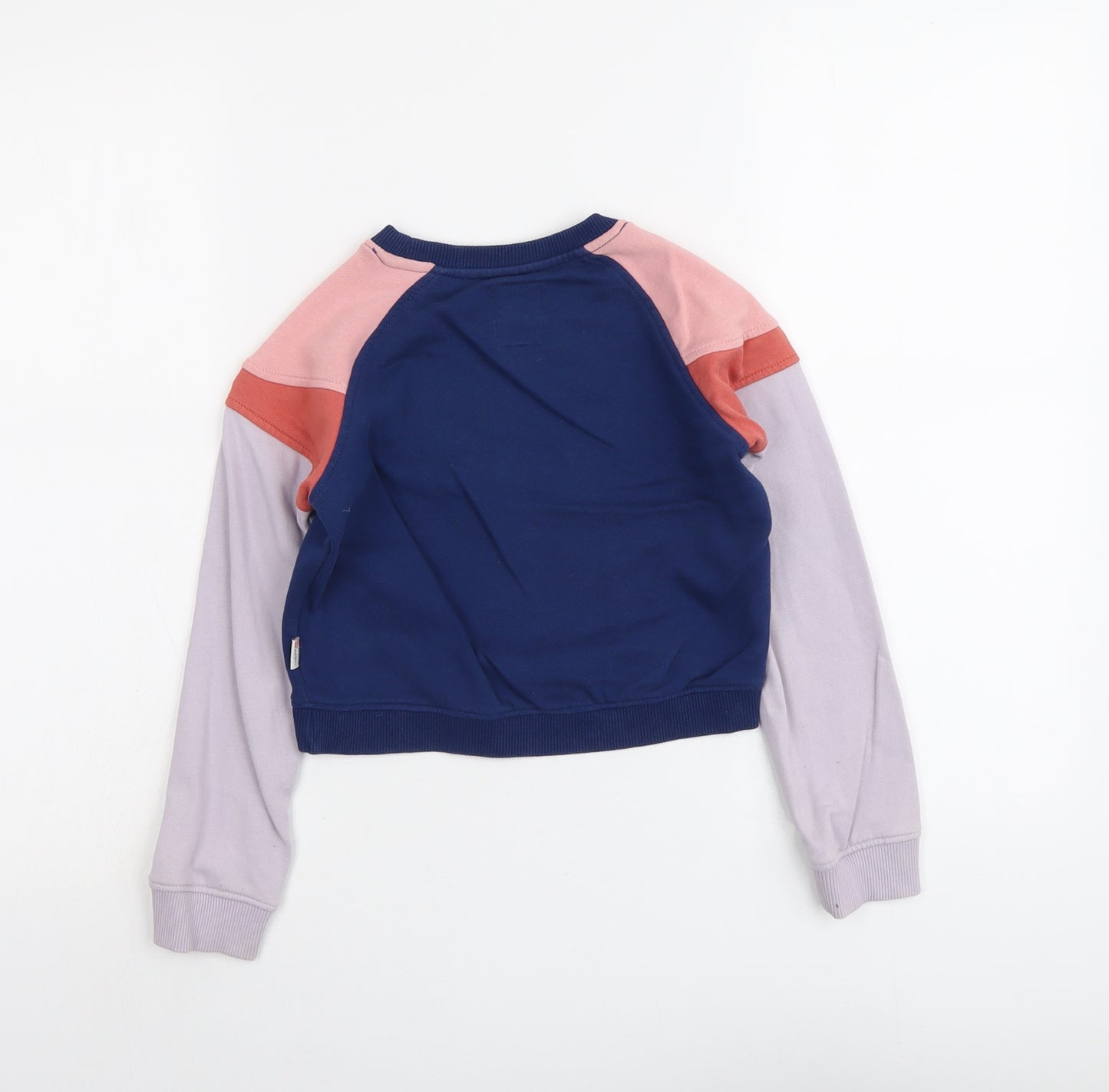 Franklin & Marshall Girls Multicoloured Colourblock Cotton Pullover Sweatshirt Size 6-7 Years Pullover