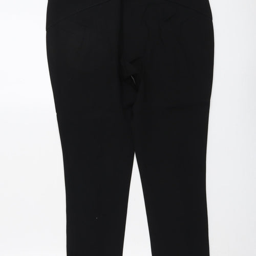 Harmony Womens Black Viscose Trousers Size L L27 in Regular