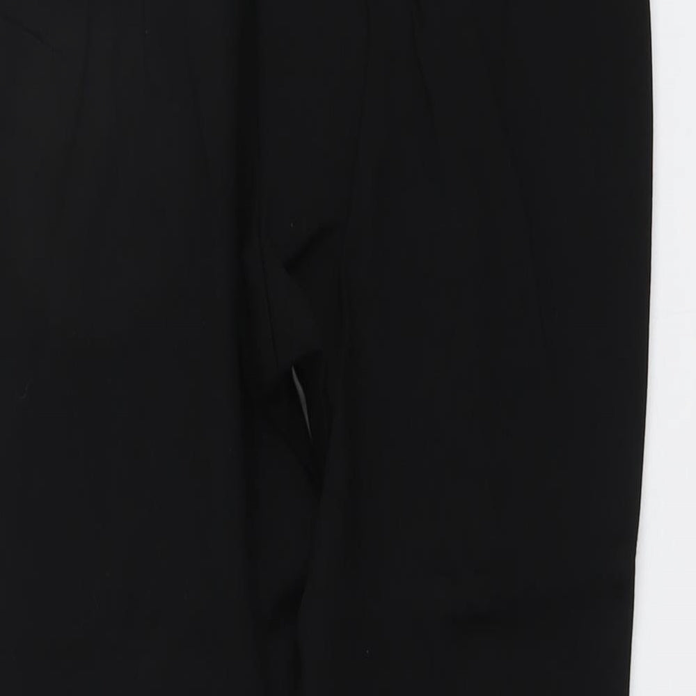 Harmony Womens Black Viscose Trousers Size L L27 in Regular