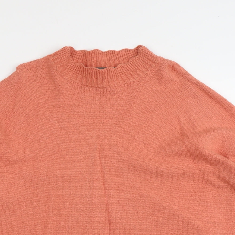 Oasis Womens Orange Round Neck Viscose Pullover Jumper Size L