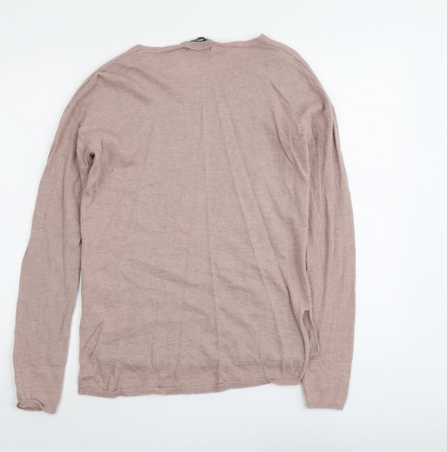 NEXT Womens Pink Round Neck Nylon Pullover Jumper Size 6