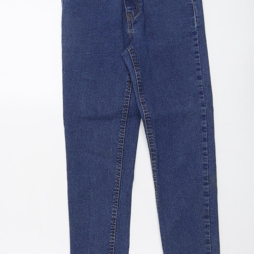 New Look Womens Blue Cotton Skinny Jeans Size 6 L26 in Regular Button