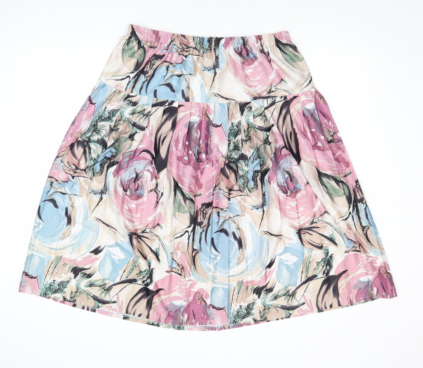 Citilites Womens Multicoloured Geometric Polyester Swing Skirt Size 18