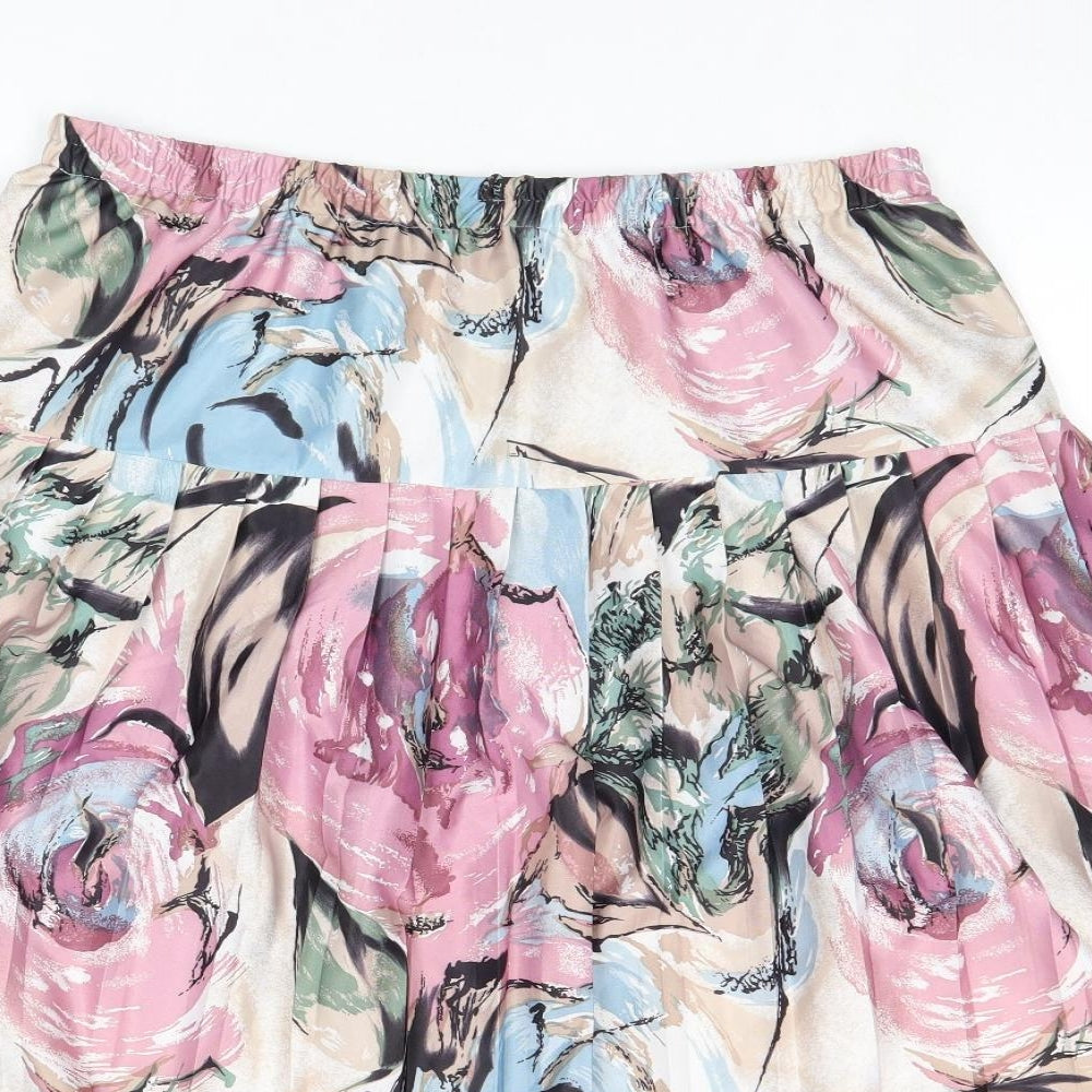 Citilites Womens Multicoloured Geometric Polyester Swing Skirt Size 18