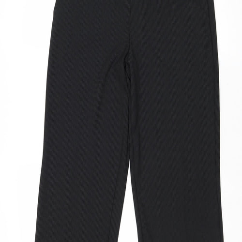 Alexara Womens Black Polyester Trousers Size M Regular