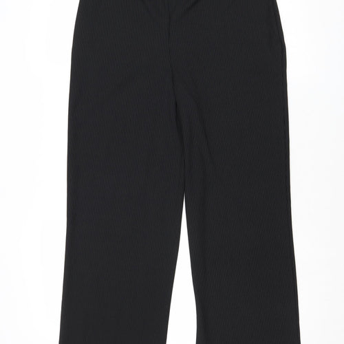 Alexara Womens Black Polyester Trousers Size M Regular