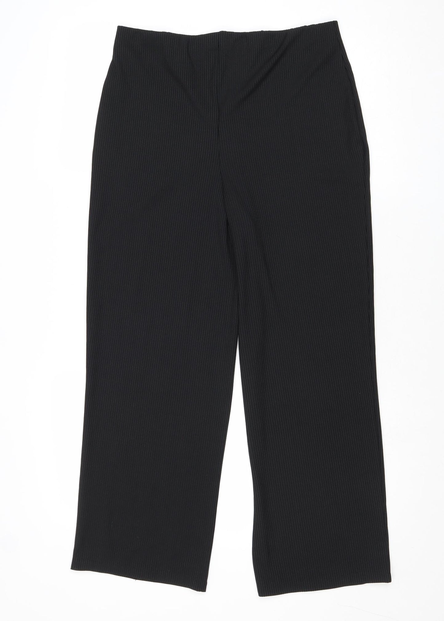 Alexara Womens Black Polyester Trousers Size M Regular
