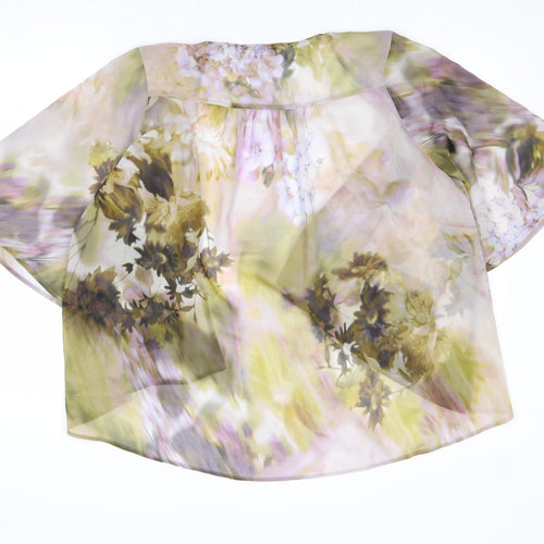 Kaliko Womens Multicoloured Floral Polyester Kimono Blouse Size 10 V-Neck