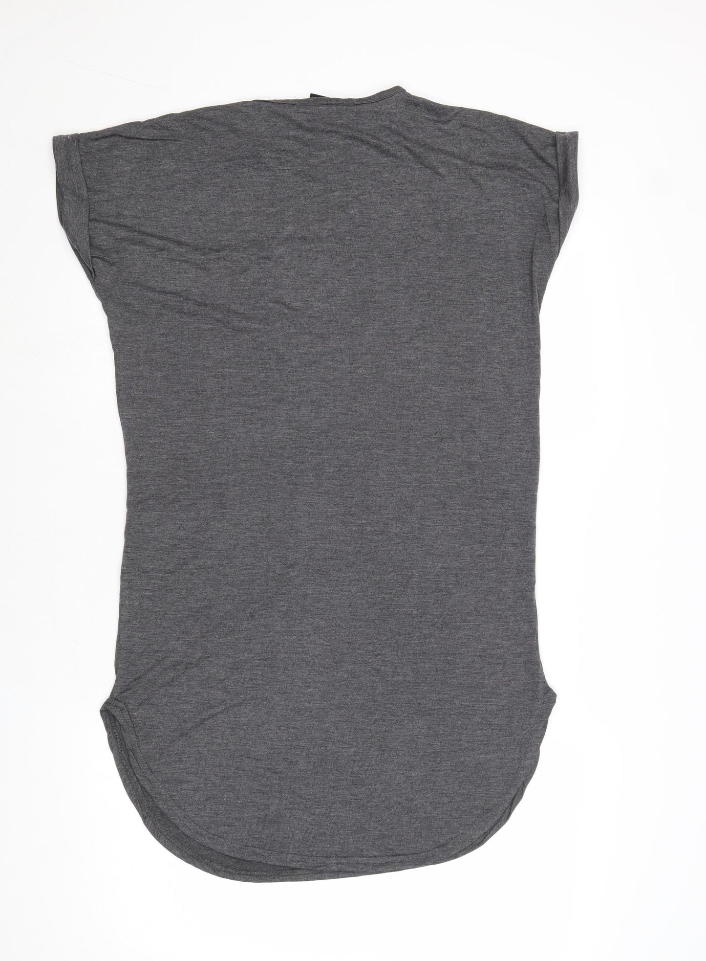 Be Jealous Womens Grey Viscose Tunic T-Shirt Size S Round Neck - Size S-M