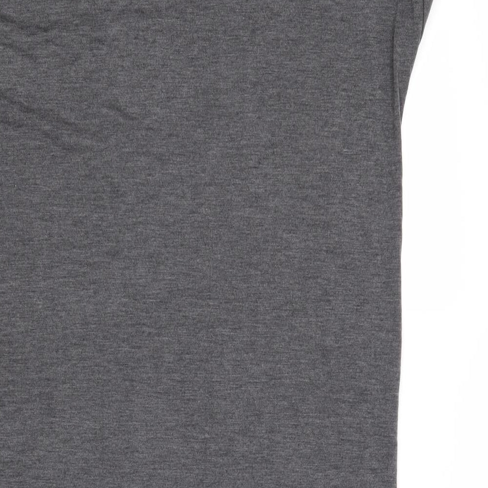 Be Jealous Womens Grey Viscose Tunic T-Shirt Size S Round Neck - Size S-M