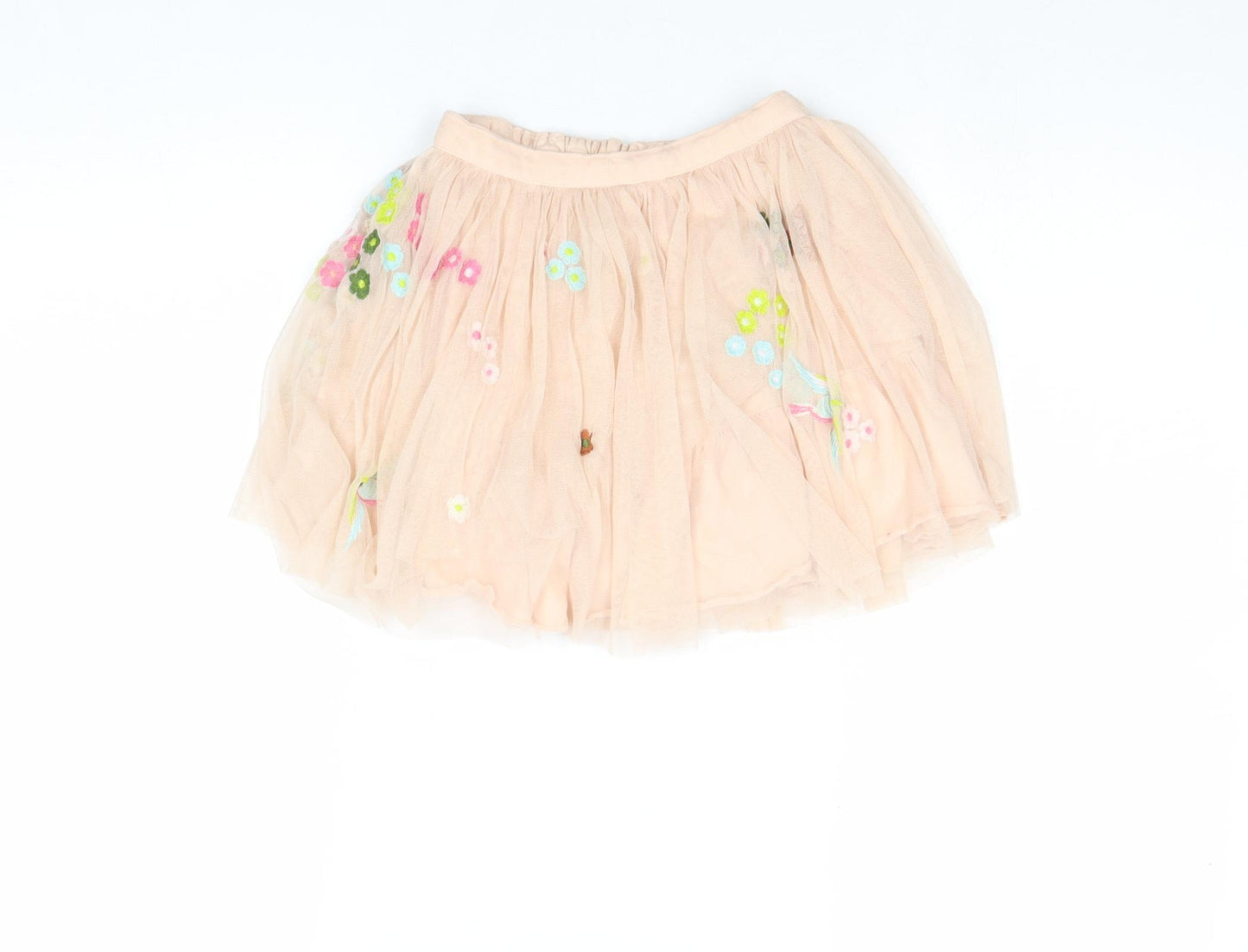 NEXT Girls Pink Polyester Skater Skirt Size 4-5 Years Regular Pull On