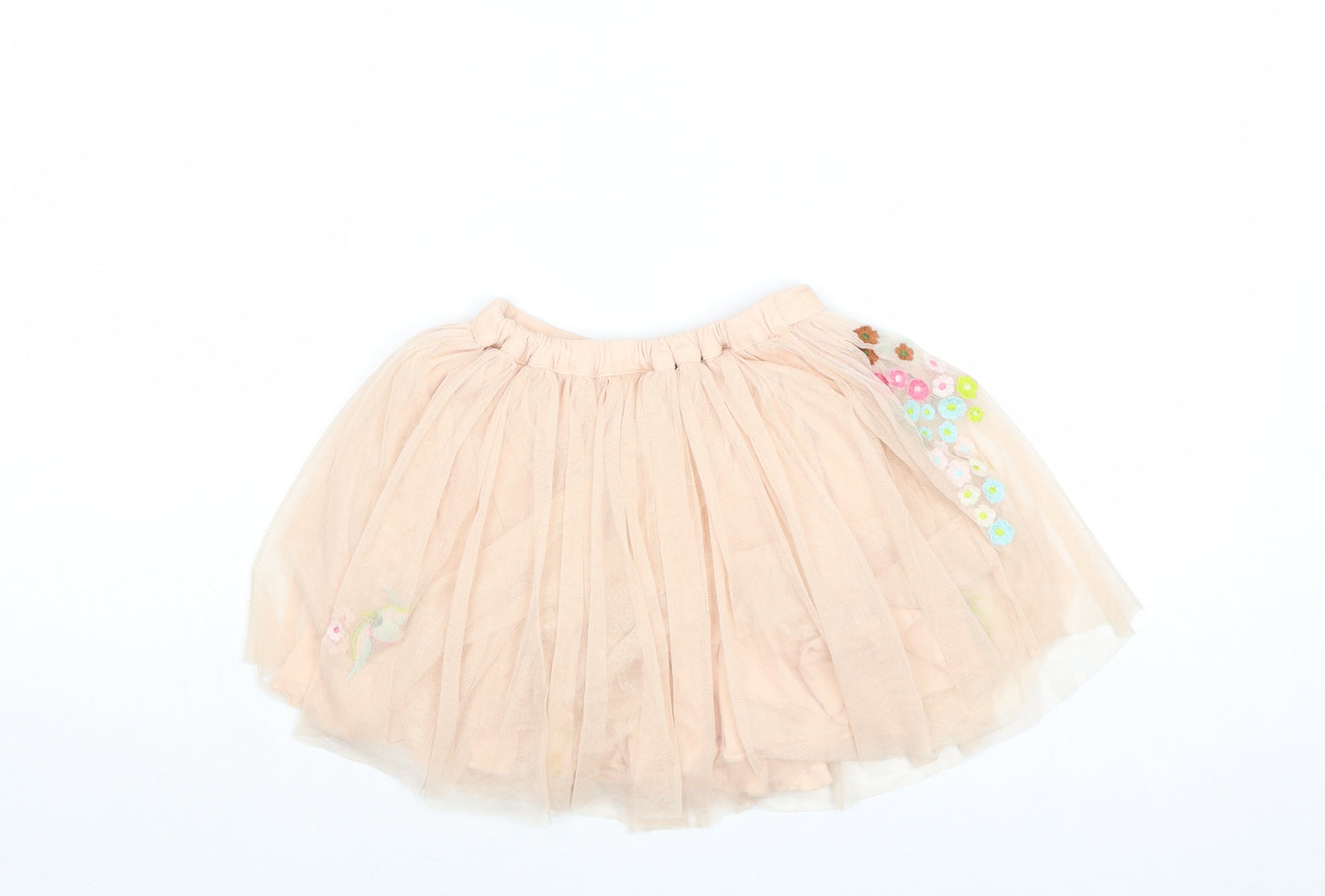 NEXT Girls Pink Polyester Skater Skirt Size 4-5 Years Regular Pull On