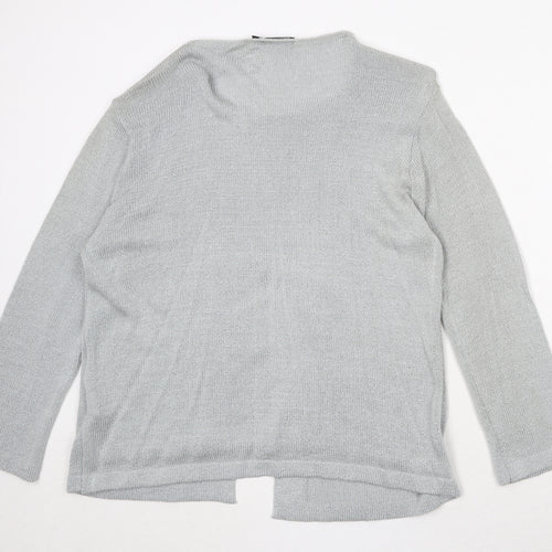 Classic Womens Blue Round Neck Acrylic Pullover Jumper Size XL - Twin Set