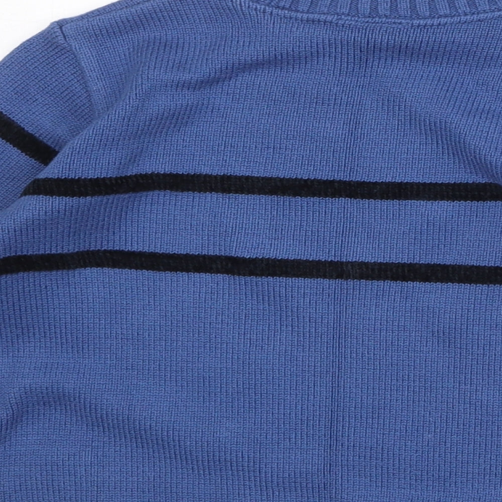 Newcastle United Boys Blue Round Neck Striped Cotton Pullover Jumper Size 2-3 Years Pullover