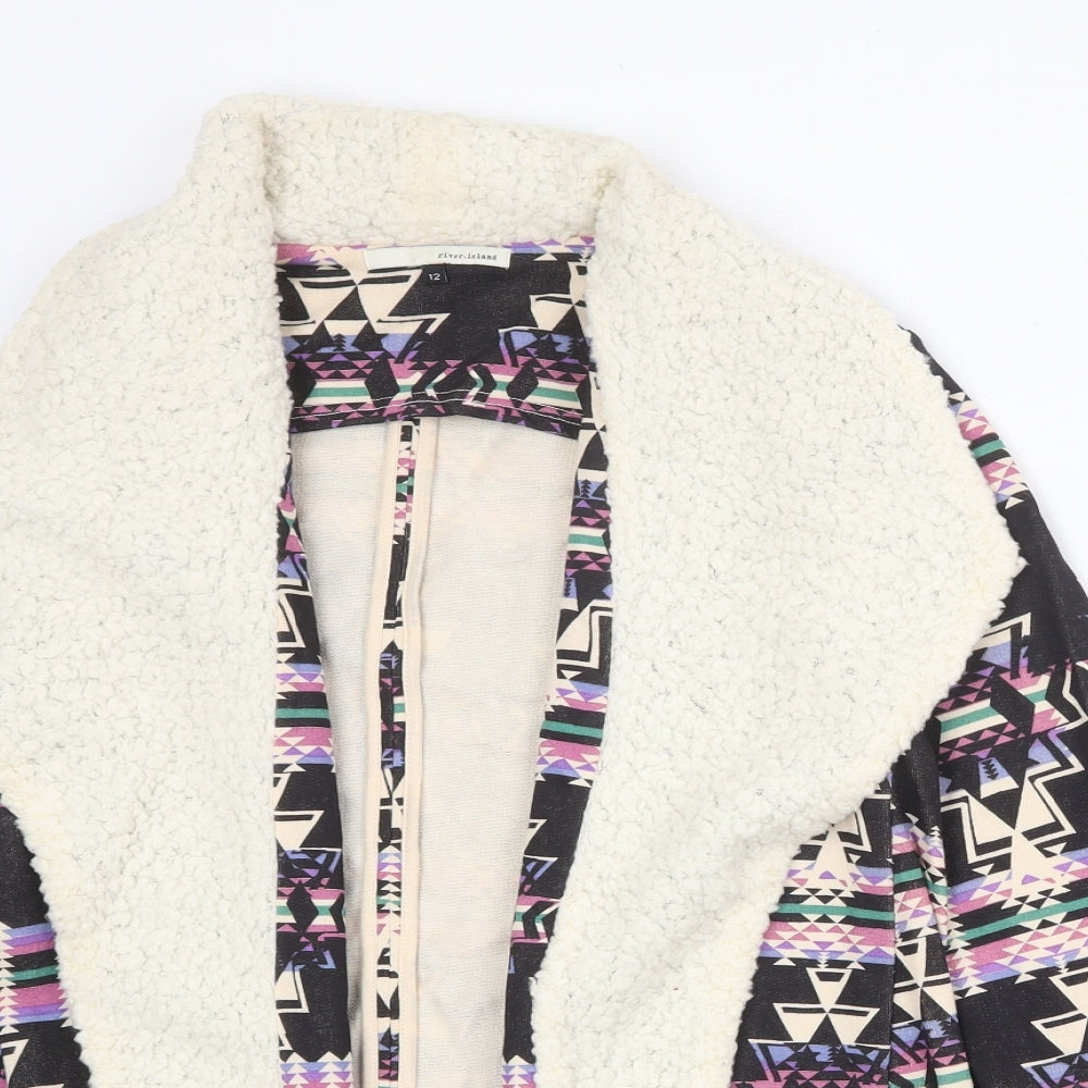 River Island Womens Multicoloured Geometric Kimono Jacket Size 12
