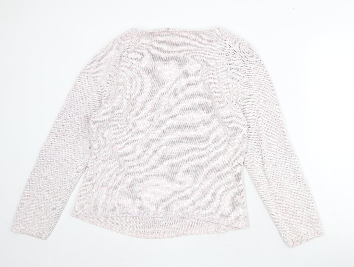 Mackays Womens Purple Round Neck Cotton Pullover Jumper Size L