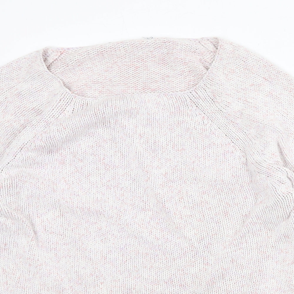 Mackays Womens Purple Round Neck Cotton Pullover Jumper Size L