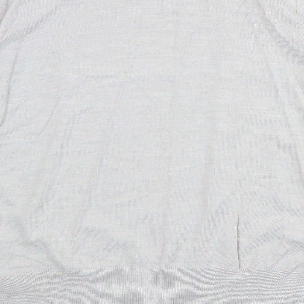 Marks and Spencer Womens Grey Round Neck Acrylic Pullover Jumper Size 18