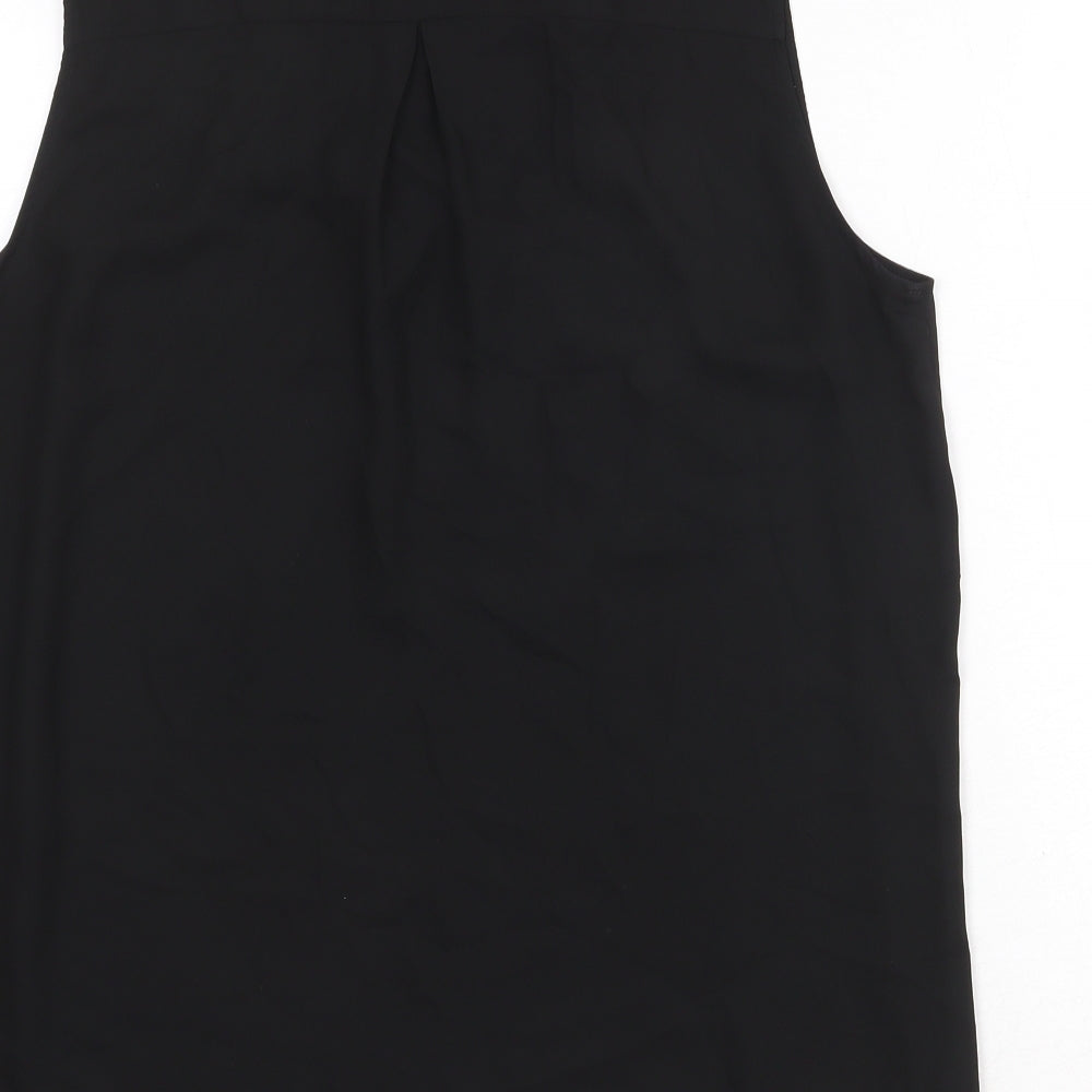 Marks and Spencer Womens Black Polyester Basic Tank Size 14 Round Neck