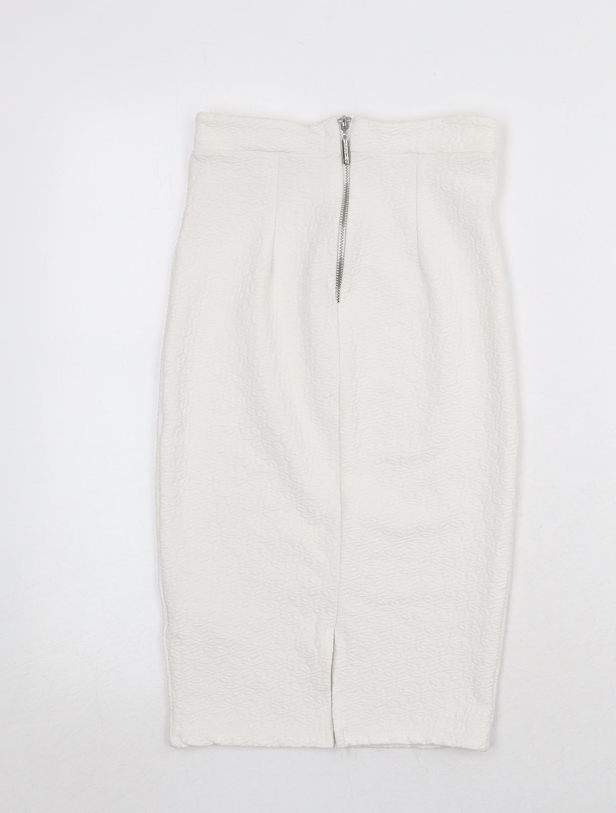 Lipsy Womens White Polyester Straight & Pencil Skirt Size 6 Zip