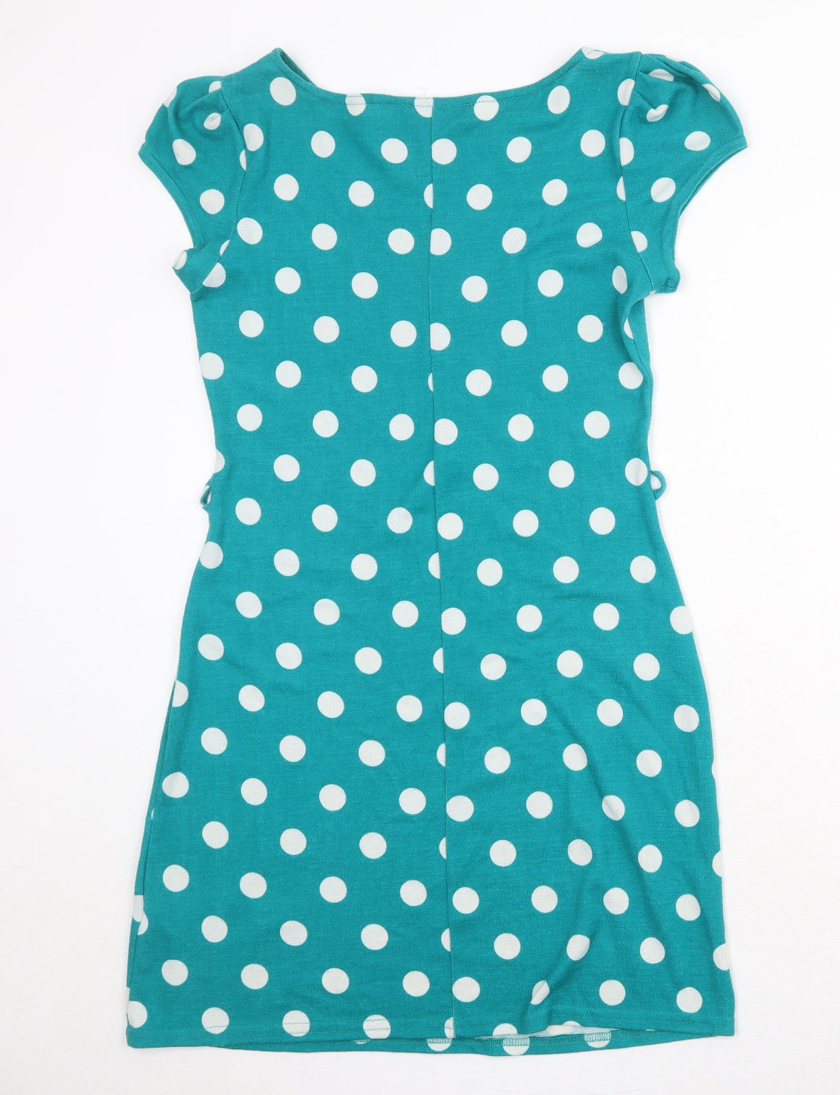 Billie & Blossom Womens Blue Polka Dot Polyester A-Line Size 10 Round Neck Pullover